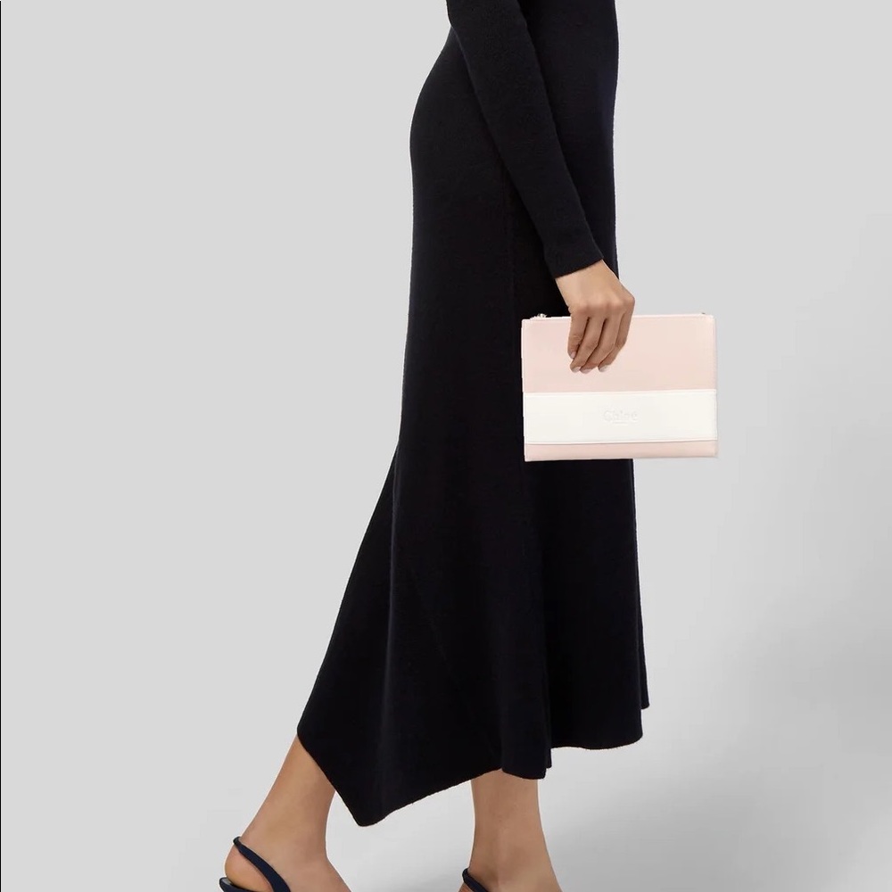 Chloé leather Cosmetic Bag with Gold Zipper. Brand new.